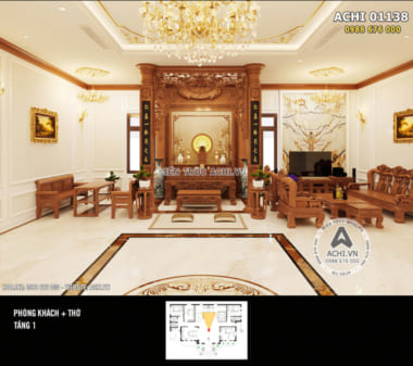 Thiết kế nội thất tân cổ điển đẹp - Mã số: ACHI 01138